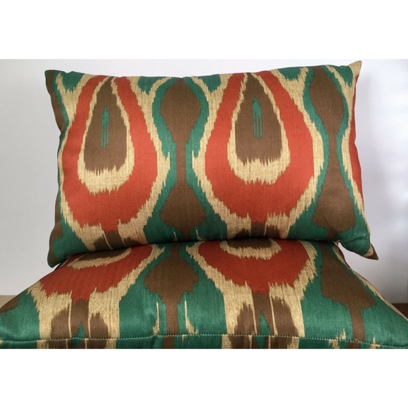 Other - 2 Decorative Orange Green Brown Accent Pillows